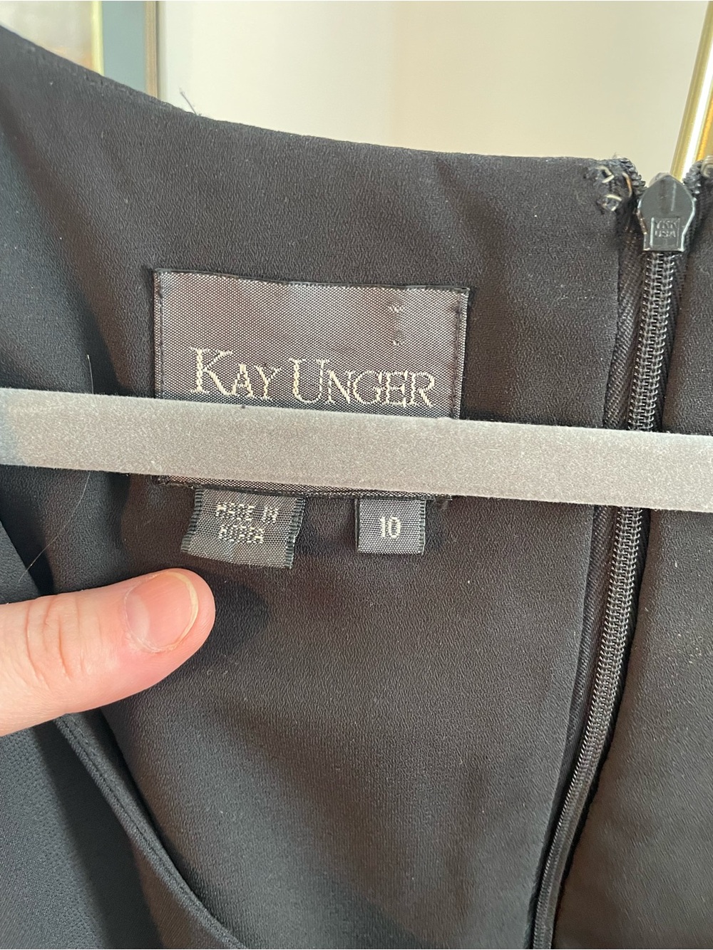 Kay Unger Black Silk Mini Cocktail Dress